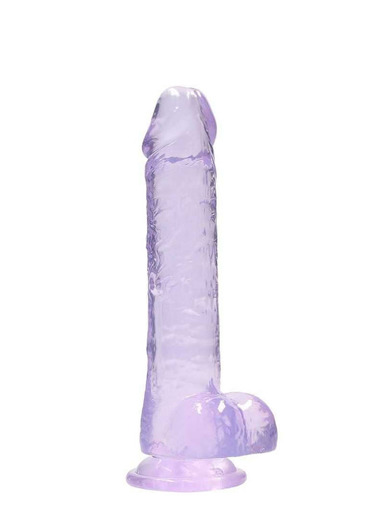 The BuzzPinky Realistic Dildo with Balls 8"/ 20cm Purple BuzzPinky