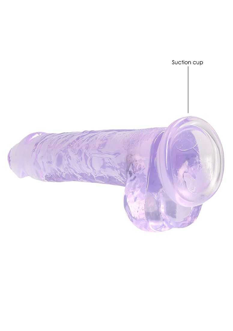 The BuzzPinky Realistic Dildo with Balls 8"/ 20cm Purple BuzzPinky