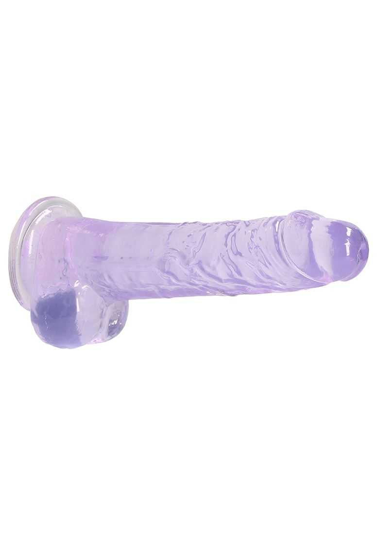 The BuzzPinky Realistic Dildo with Balls 8"/ 20cm Purple BuzzPinky