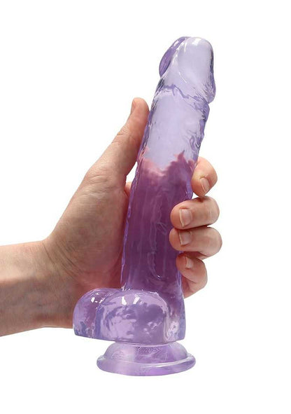 The BuzzPinky Realistic Dildo with Balls 8"/ 20cm Purple BuzzPinky