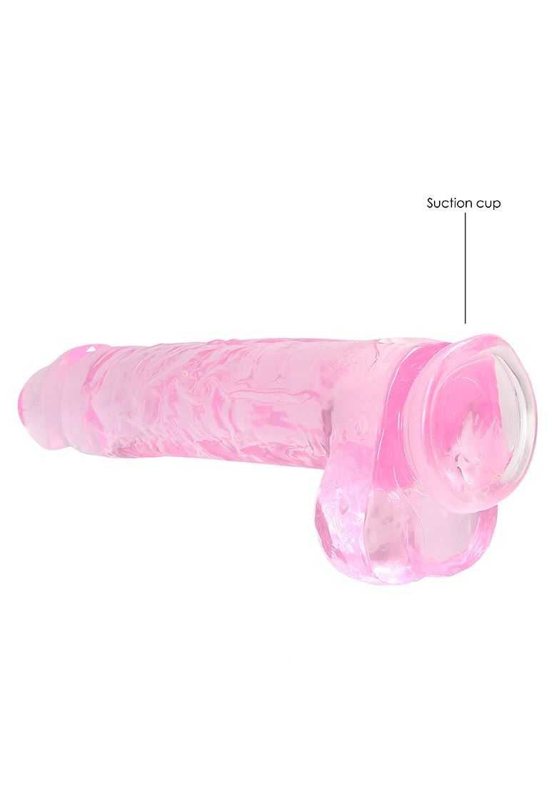 The BuzzPinky Realistic Dildo with Balls 9"/ 23cm Pink BuzzPinky