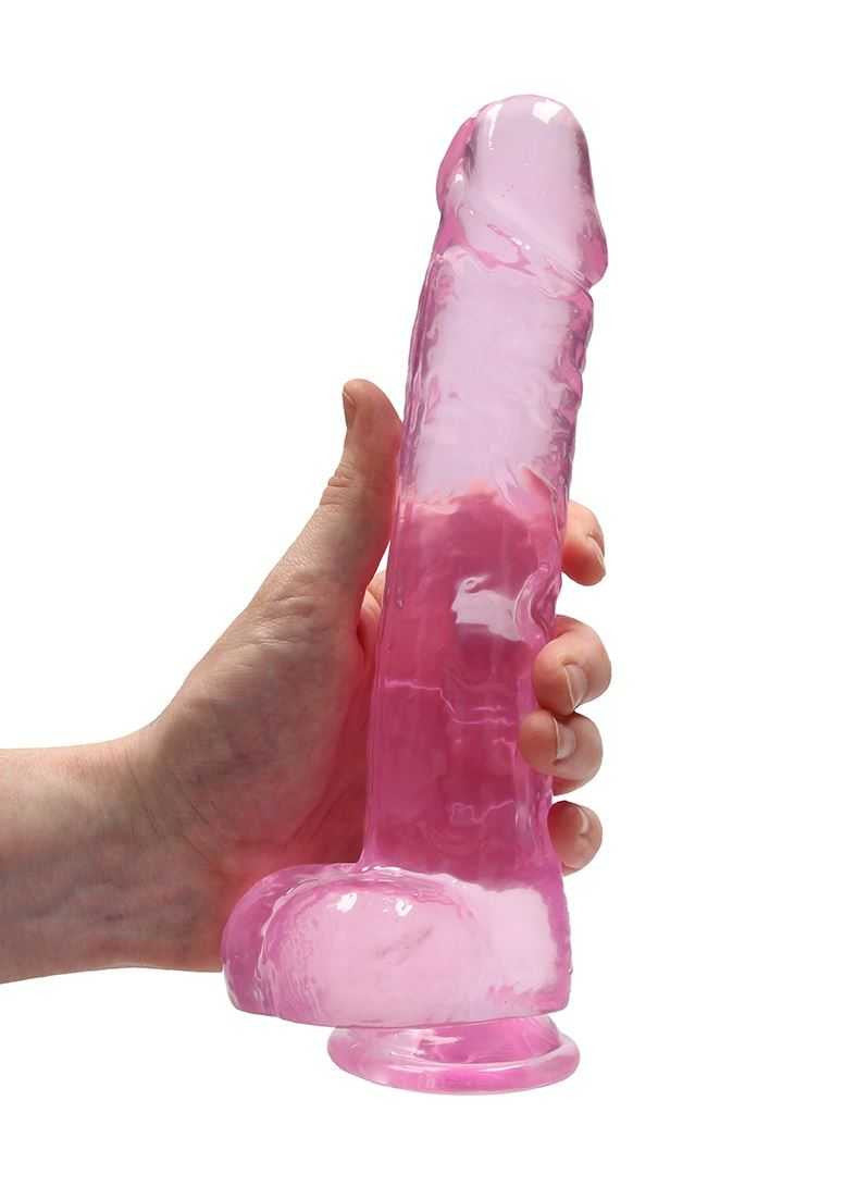 The BuzzPinky Realistic Dildo with Balls 9"/ 23cm Pink BuzzPinky