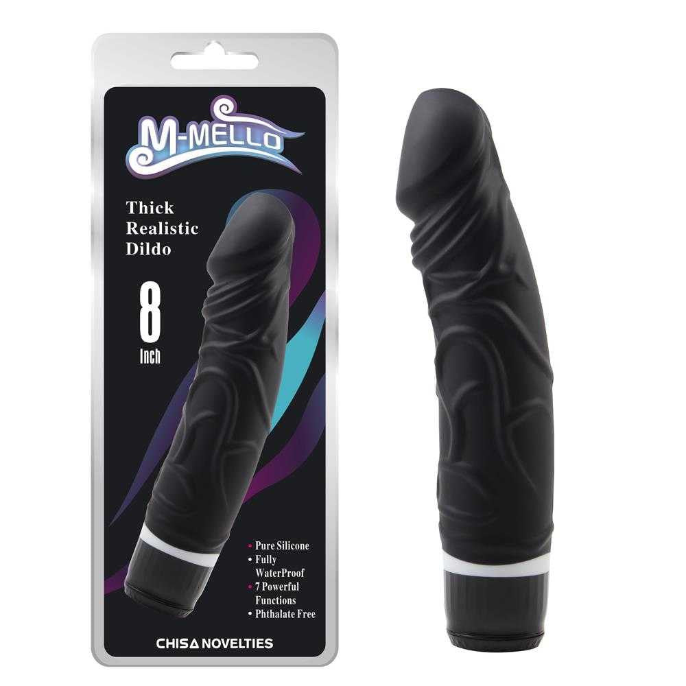 Thick Realistic Vibrating Dildo 8"