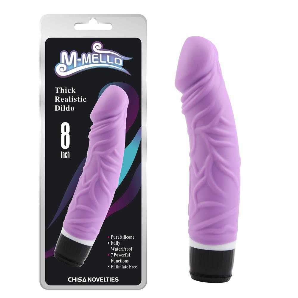 Thick Realistic Vibrating Dildo 8"