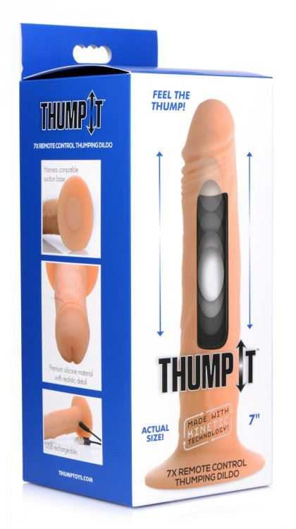 Thumping Dildo - 7-inch, 7X Remote Control, Realistic Feel xr brands