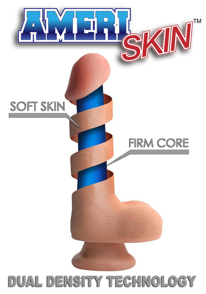 USA Cocks Dual Density 7" Ameriskin Dildo-Dark xr brands
