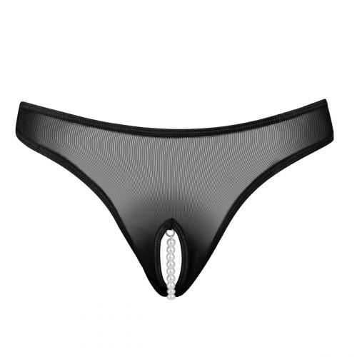 Underneath - Jade Crotchless Sheer Thong Underneath