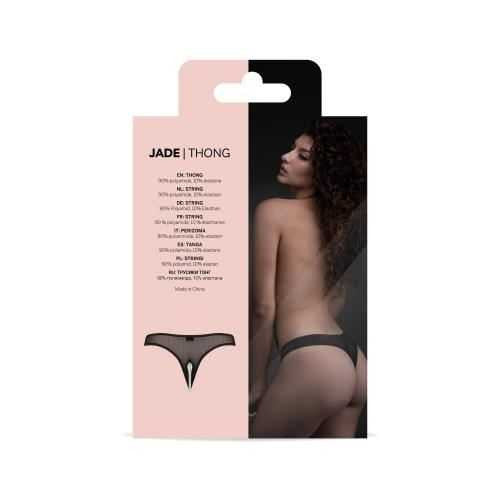 Underneath - Jade Crotchless Sheer Thong Underneath