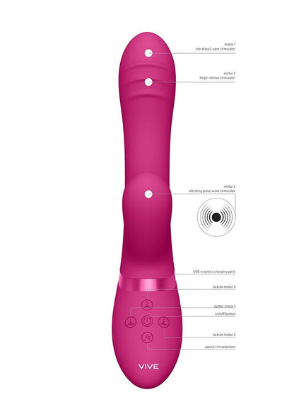 VIVE Tani Finger Motion with PulseWave Vibrator Pink VIVE
