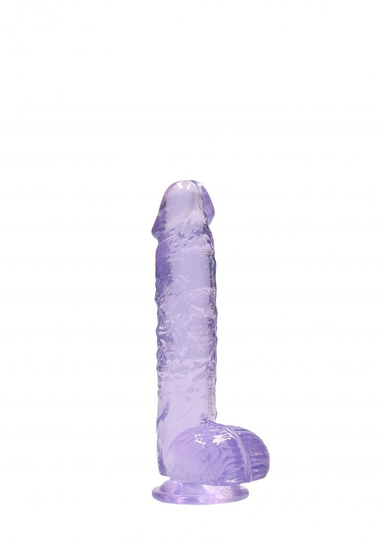 Realistic Dildo with Balls - 6"/ 15 cm Purple