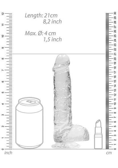 Realistic Dildo with Balls - 8"/ 20 cm