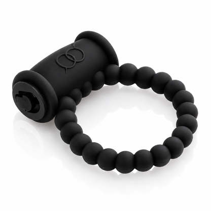 Single Speed Beaded Vibrating C (Ring Pink, Purple, Black)