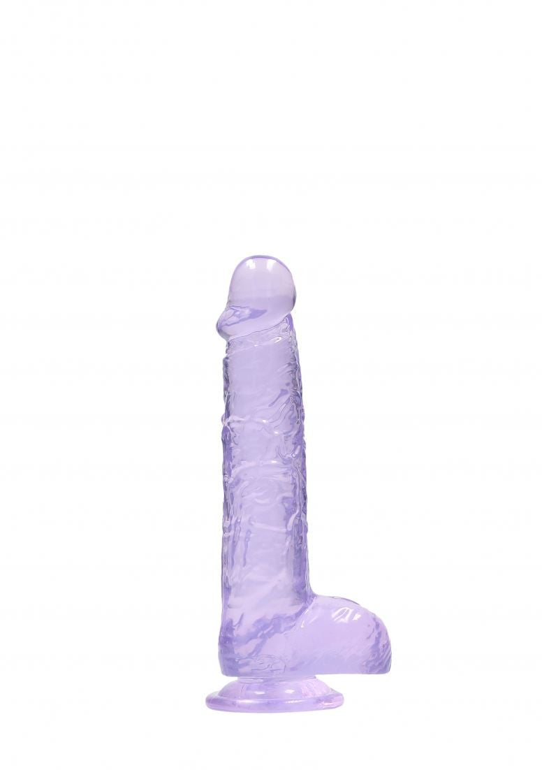 Realistic Dildo with Balls - 6"/ 15 cm Purple
