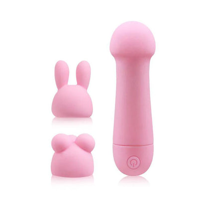 WINYI NANA Multi-Attachment Rechargeable Massager – Soft Pink