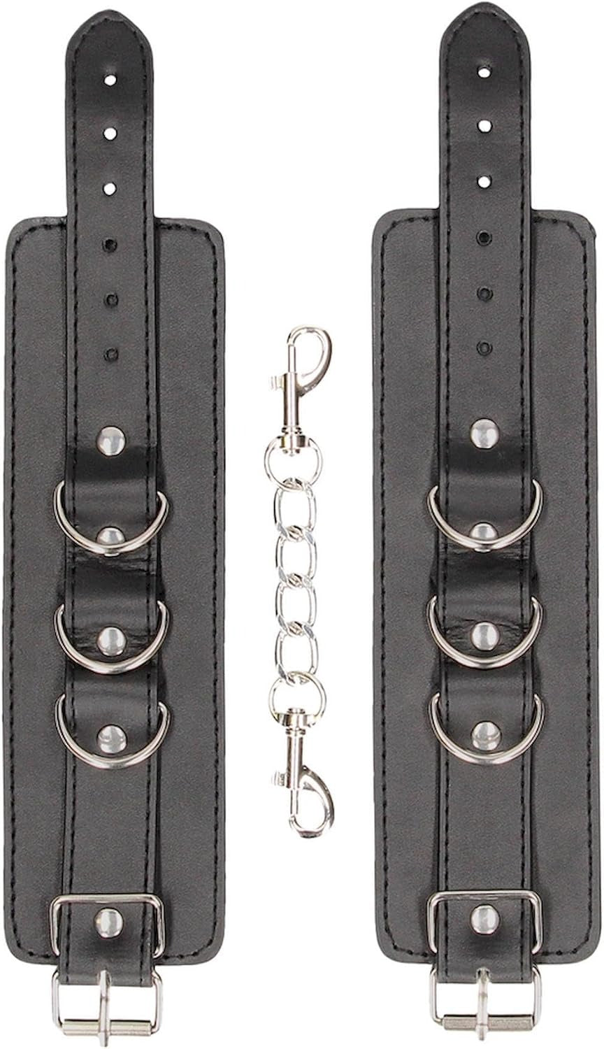 Ouch Leather Cuffs - Black