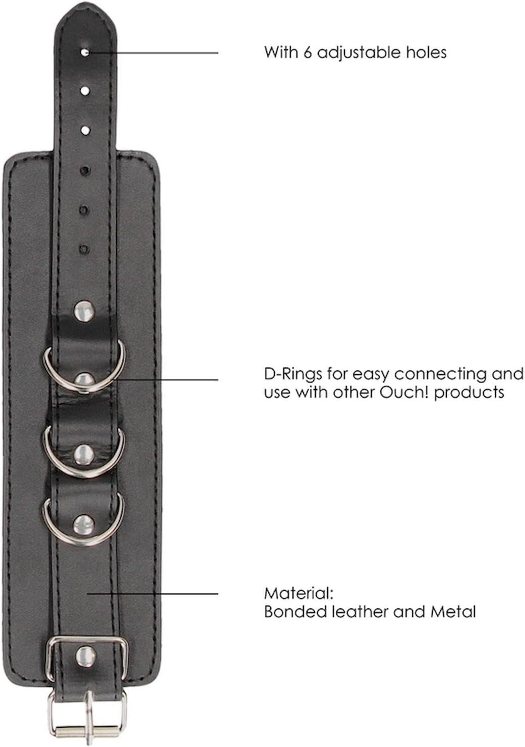Ouch Leather Cuffs - Black