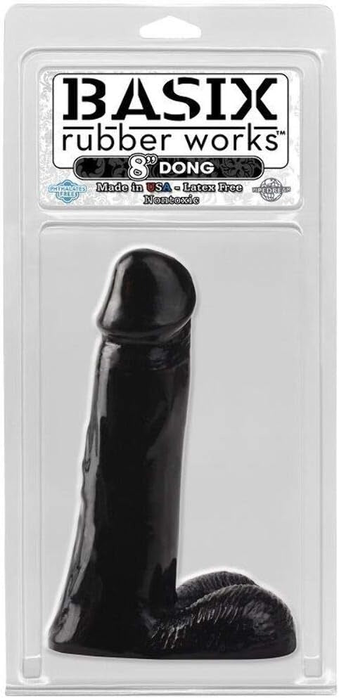 Pipedream Basix Rubber Works - 8" Dong Black