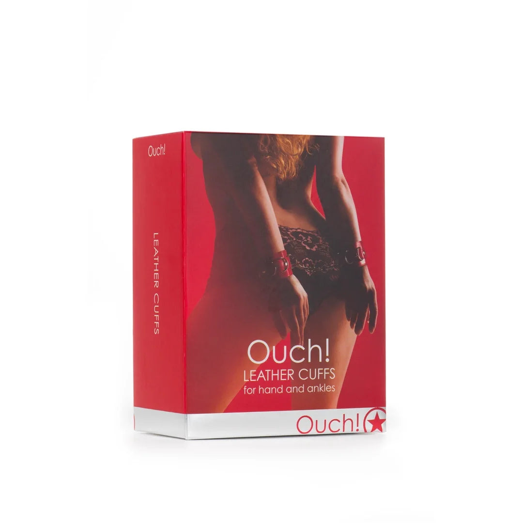 Ouch! Adjustable Leather Cuffs with Soft Lining
