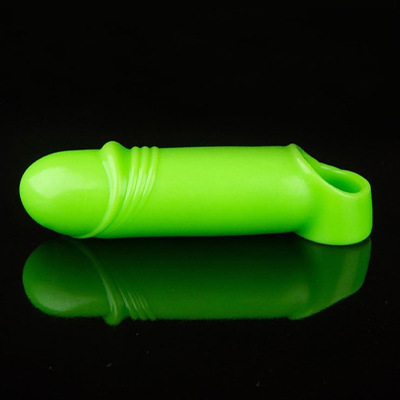 Smooth Thick Stretchy Penis Sleeve - Glow in the Dark